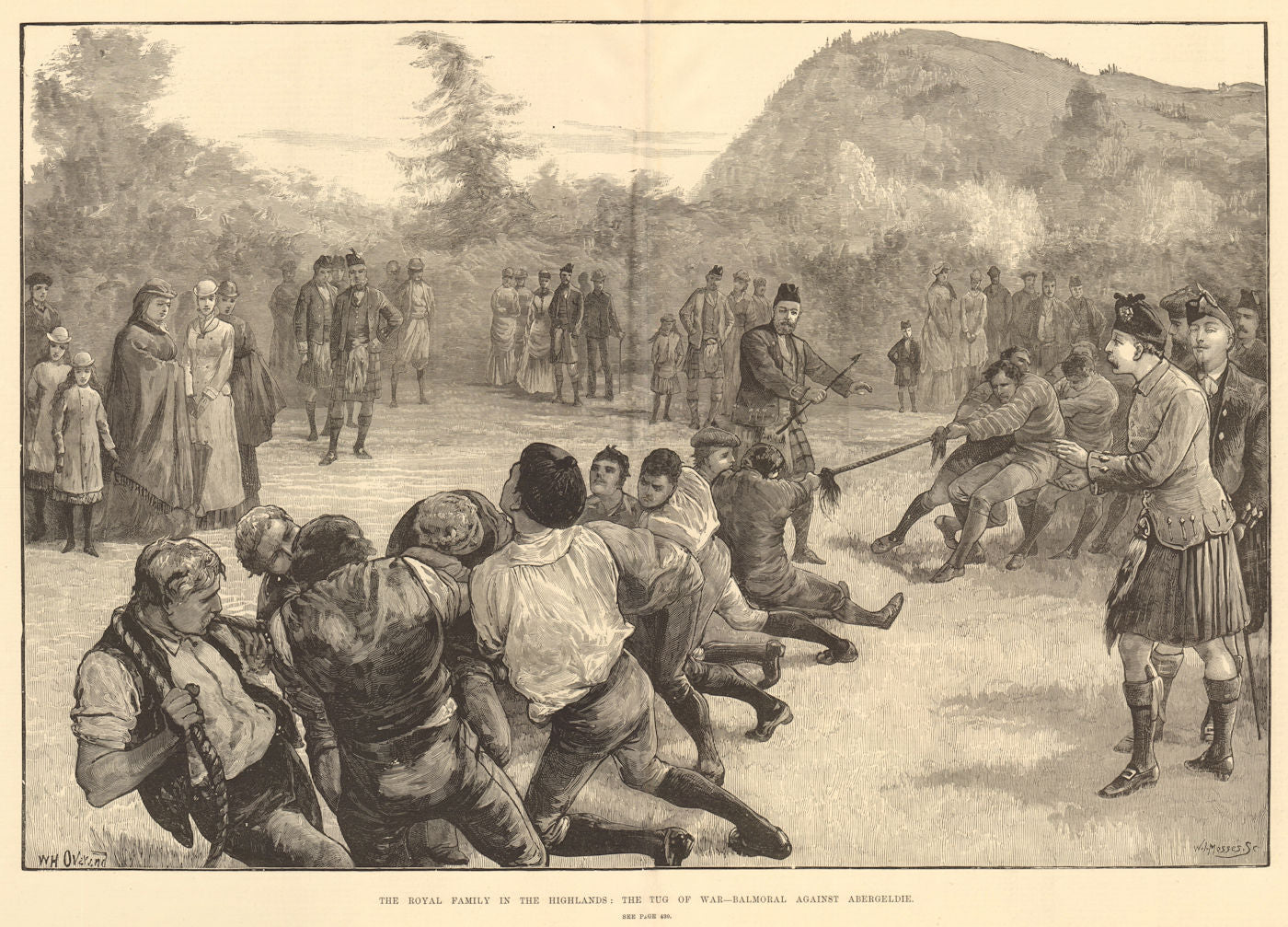 Royal Family. Scottish Highlands: the tug of war. Balmoral v Abergeldie 1881